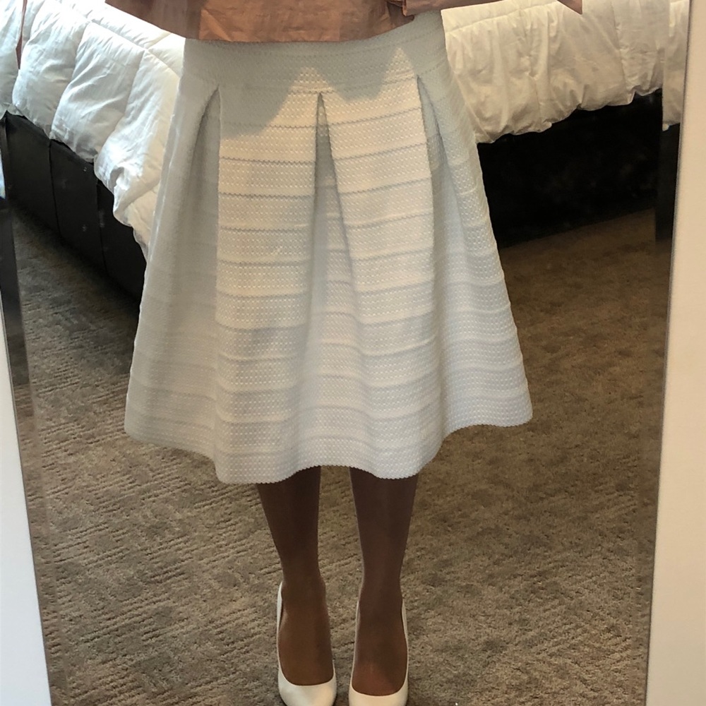 White Fit and Flare skirt